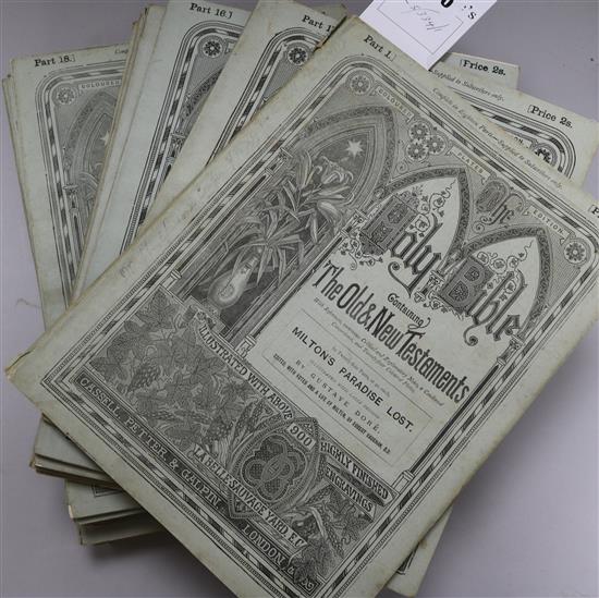 Bible in English - The Holy Bible, folio, in 18 issues, illustrated by Gustave Dore, Cassell, Petter and Galpin,